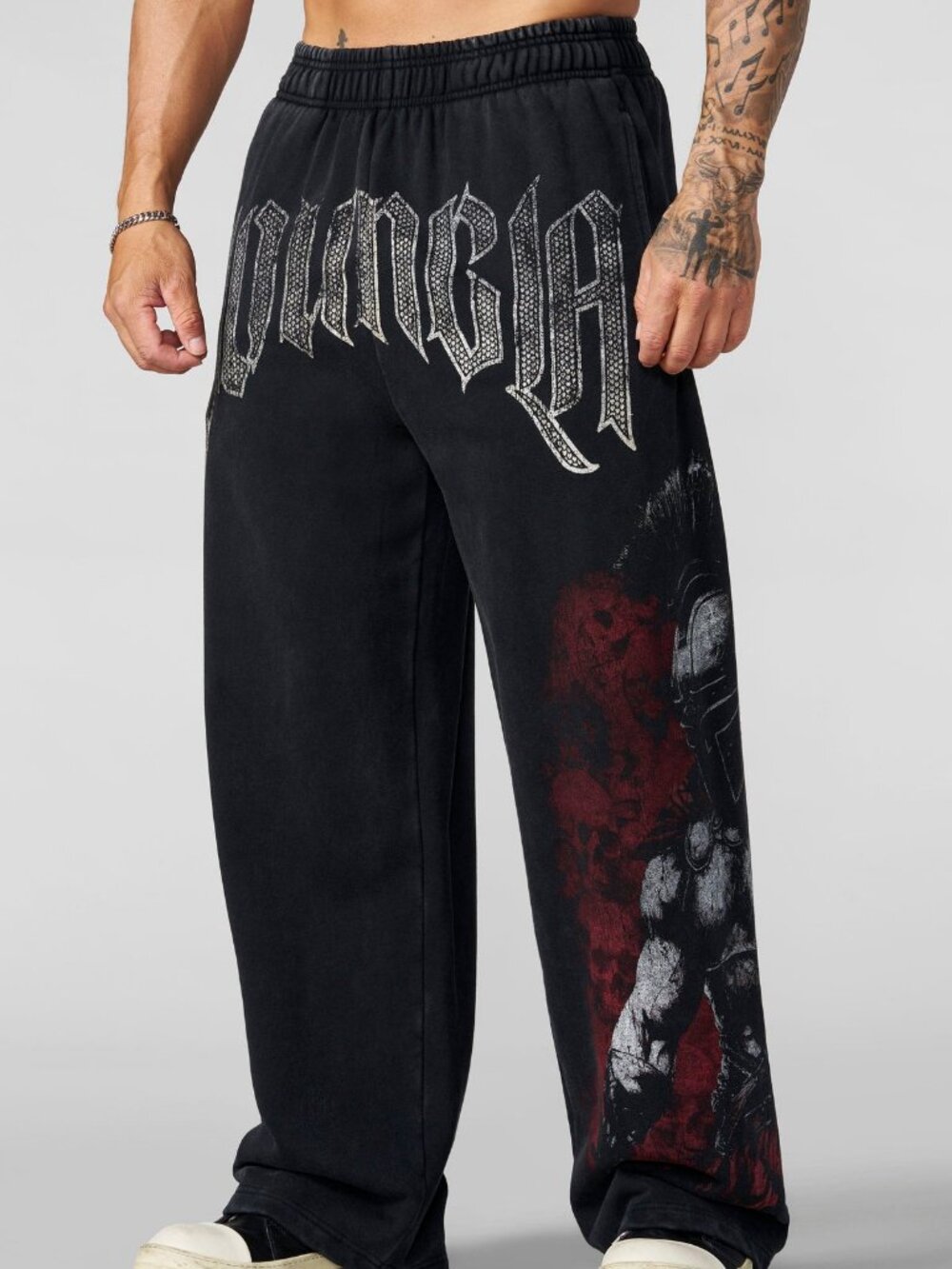 YoungLA 2097 Axel Spartan Sweats Black Red XL NWT Factory Sealed
